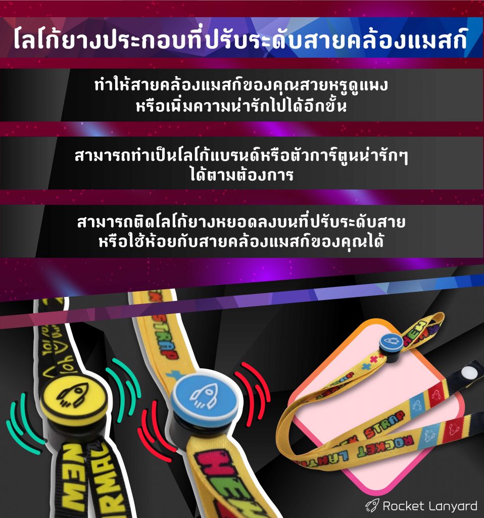 ติดโลโก้บนสายคล้องแมสก์